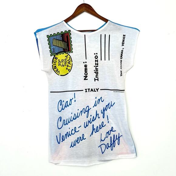 Vintage 1985 Daffy Duck in Venice Italy Jodie Arden Looney Tunes Sleep Shirt OS - Picture 3 of 5